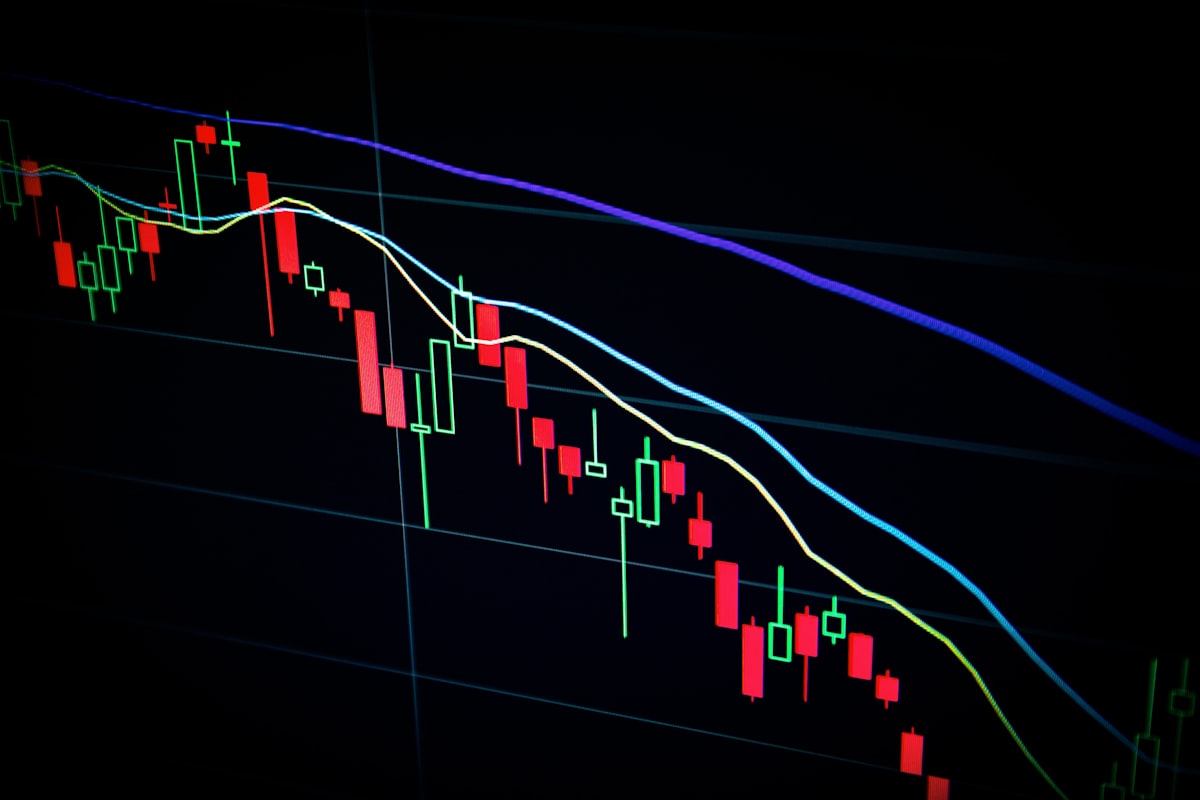 Screen displaying stock charts used in the daily lesson
